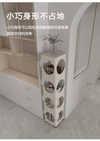 旋转书架360度书柜可移动儿童收纳架家用客厅铁艺墙角落地置物架 SJ201-黑色-30*30*152.5