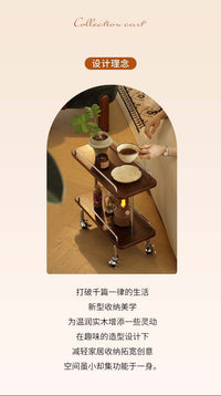 复中古沙发边几可移动床头柜置物架小推车法式极窄茶几客厅不锈钢