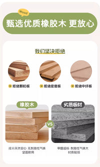 实木手工桌橡胶木儿童学习桌幼儿园现代简约学生写字桌家用玩具桌