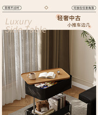 中古小推车边几可移动客厅迷你小茶几置物架沙发侧边柜轻奢高级感