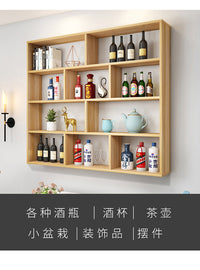 墙上书架置物架壁挂墙储物柜卧室墙面创意格子客厅极简酒架墙壁柜 100长*100高*15深白色【三层】