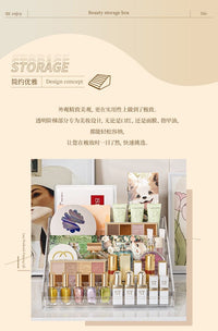 化妆品收纳盒眼影盘气垫粉饼亚克力展示架桌面整理指甲油口红分格