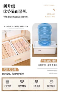 内衣袜子内裤收纳盒抽屉式三合一分隔家用学生宿舍神器分格整理箱