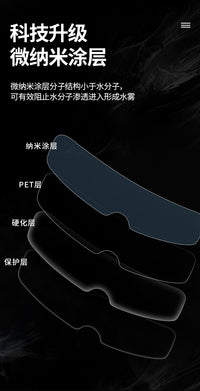 摩托车头盔防雨膜防雾膜通用电动车骑行安全帽全镜高清防雨雾贴膜