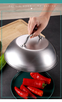 Stainless Steel BBQ Cover 9 Inch for Outdoor Grilling and Teppanyaki