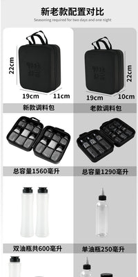 户外调料套装收纳包盒袋箱野炊露营防漏分装调味瓶罐便携烧烤式品
