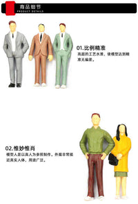 100-Pack Miniature Figures for DIY Sand Table Models, Colored, 1:150 Scale, 13mm Height