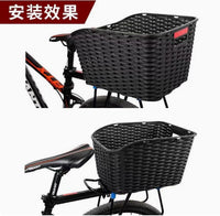 Large Plastic Bicycle Basket for Rear Rack, Suitable for Mountain Bikes and Folding Electric Bikes
