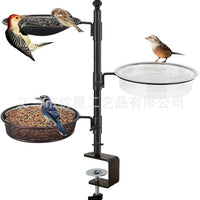 Hanging Bird Feeder and Bath Tray Set with Birdhouse, Garden Outdoor
