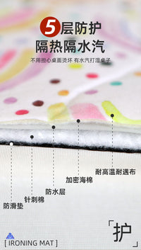 Foldable Ironing Board Pad with Sponge