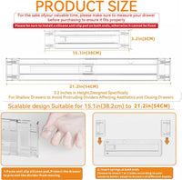 Adjustable Drawer Divider with Expandable Storage for Closet Organization
