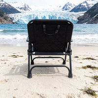 High-End Padded Carbon Steel Round Tube Kermit Chair Camping Portable Folding Chair Leisure Fishing Beach Chair Fishing