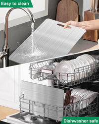 201 Stainless Steel Cutting Board Thickened Anti-Mold and Antibacterial Double-Sided Kitchen Chopping Board