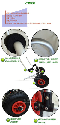 Kayak Platform Boat Trailer with Vertical Poles and Legs for Beach Use