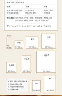 Zunjue Watercolor Signing Board Blank Square
