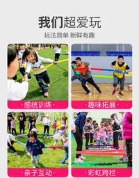 Rainbow Elastic Pull Rope for Kindergarten and Team Building Games