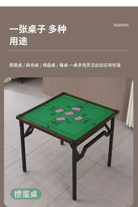 Folding Multi-Game Table for Cards, Mahjong, Chess, and Dining