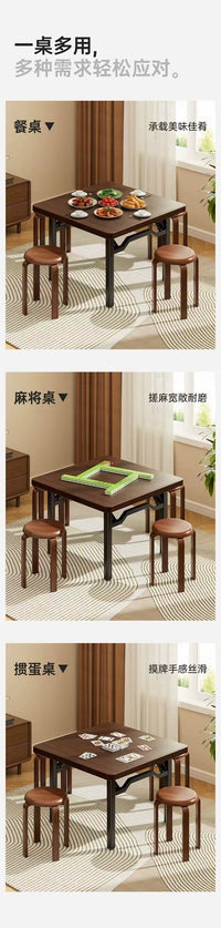 Portable Folding Mahjong Table for Home and Dormitory Use