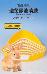 Splash-Proof Rabbit Toilet with Separate Design, Triangular Large Size