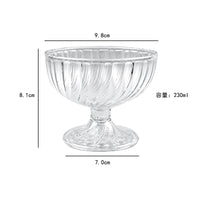 Acrylic Transparent Ice Cream Cup for Restaurant Dessert Bowls