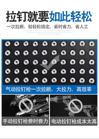 ULEMA Pneumatic Rivet Gun Automatic Riveting Tool with Self-Sucking Mandrel