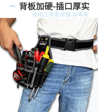 Bole BL-X874 Electrician Tool Waist Bag, Reinforced Thickened High-Wear-Resistant Oxford Cloth