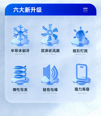 Dual-Core Semiconductor Phone Cooler with Type-C, Black