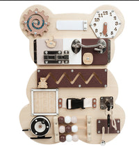 Wooden Bear Busy Board