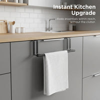 Bedroom and Closet Metal Over the Door Space Saver for Any Homeowner, Sleek Black Hanger for Coats and Bags, Versatile the Towel Hook