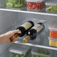 Refrigerator Wine Rack, Transparent, Stackable, Bottle Holder, Refrigerator Storage