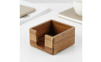 Wood Sticky Note Holder Minimalist Desktop Storage Box Rustic Memo Pad Holder for Professionals