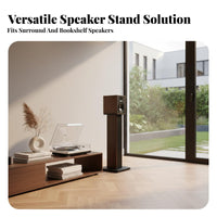 Wooden High-Fidelity Speaker Stand Solid Wood Construction Floor Speaker Stand Stable Wide Base Audio Accessory for Audiophiles, Living Room, Study