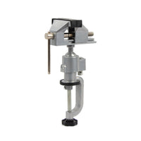 Aluminum Bench Clamp Vise with Drill Stand Adjustable Vise with Drill Holder Rotatable Tool Sturdy for Workbench