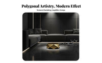 Faceted Base Table Gold Finish Living Room Furniture Minimalist Aesthetic Luxury Design for Homeowners, Business Owners
