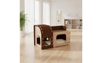 Cat House with Scratcher Two-in-oneUse Cat Hideaway with Scratching Board Indoor