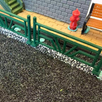 1/64 Scale Road Guardrail Realistic Detail Miniature Traffic Railing Weathered Finish Sand Table Prop for Model Collectors