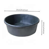 Rubber Feed Pan Feeding Bowl Round Pet Basin Smooth Interior Animal Dish