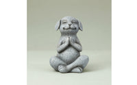 Meditating Dog Statue Peaceful Meditating Canine Figure Figurine Minimalist
