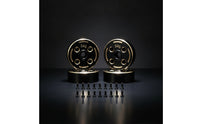 2 Pieces RC Crawler Weights with Screws Black Electroplated Brass Wheel Weights Hardware Anti-Rollover Bolt-on for Trail Tuning