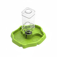 2-in-1 Design Turtle Food and Water Dish Easy to Clean Weighted Pet Waterer Bowl Stable Base Rock-Look Feeding Station Shallow Rim for Reptiles, Turtles, Lizards, Vivarium
