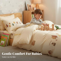kids' Cartoon Print Bedclothes Breathable Comforter Cover Ultra Soft for Parents