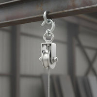 U-Groove Wire Rope Pulley Stainless Steel Rope Pulley Smooth Rolling for Rock Climbers, Fitness Enthusiasts, Home Gym, Workshop