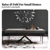 Transforming Coffee Dining Table Solid Wood Lift Surface Table Table Multi-Functional for Families, Homeowners, Living Room, Home Office, Kitchen