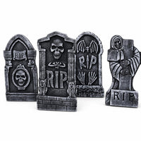 Halloween Tombstone Prop Black and White Foam Tombstone Decoration 3D Look