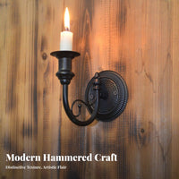 2 Pieces Wall Mounted Candle Holder Set Elegant Decorative Wrought Iron Wall Candle Holder House Decoration for Living Room