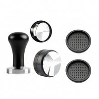 4 Pieces Smooth Handle 58 Mm Tamper Metal Base Tamper and Distributor Kit