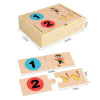 Number Matching Puzzle Hand On Learning Wooden Number Matching Board Screen Fun Child Centered Math Boards for Young Children, Preschool, Classroom