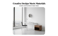 Rotating Drawer Nightstand Wabi-Sabi Aesthetic Rotating Storage Cabinet