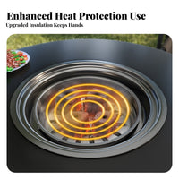 Foldable Round Grill Table Easy to Transport Foldable Cook Station for Families