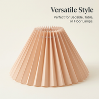 Pleated Tapered Lampshade Lamp Shades, Pink Light Shade for Table Lamp, Minimali #variant:Slanted Height 143cm, Length 36cm (with hardware)